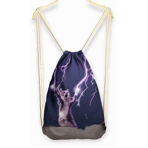 NWT Thunder Cat Canvas Backpack Laptop Carry All Tote Bag Festival Rave Gym